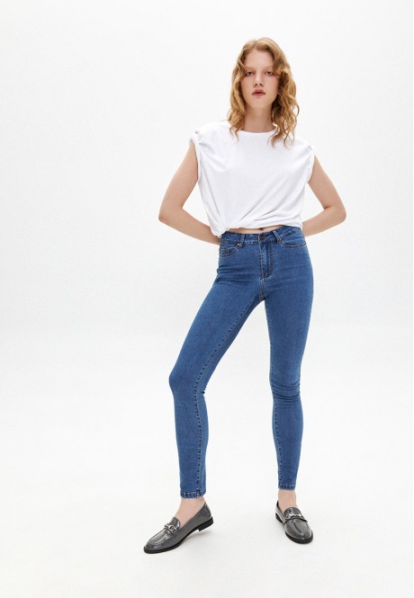 120W3101 брюки из джинсовой ткани для женщины цвет голубой