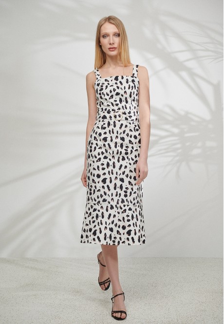 Dress with animal print multicoloured