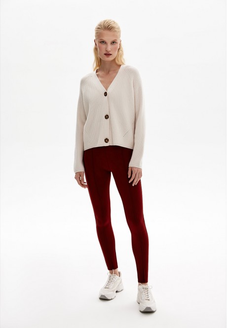 Jersey trousers burgundy