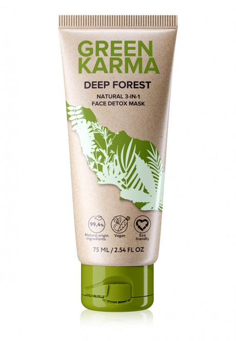 GREEN KARMA Natural 3in1 Face Detox Mask Deep Forest