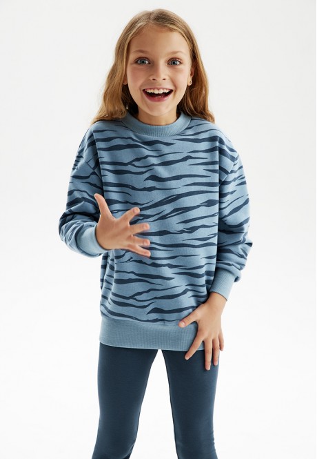 Children Sweatshirt striped powdery blue