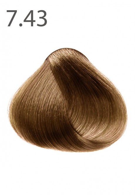 Стойкая крем-краска для волос Шелковое окрашивание серии SALONCARE тон Капучино 7.43