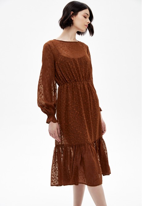 Платье цвет коричневый