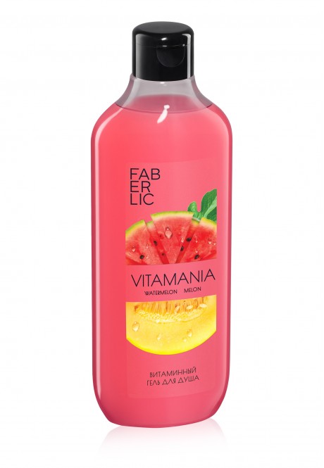Витаминный гель для душа «Арбуз & Дыня» с фруктовыми кислотами серии Vitamania