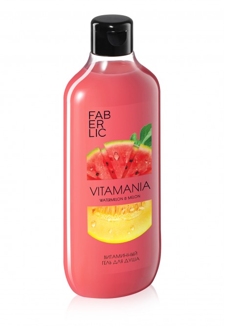 Витаминный гель для душа «Арбуз & Дыня» с фруктовыми кислотами серии Vitamania