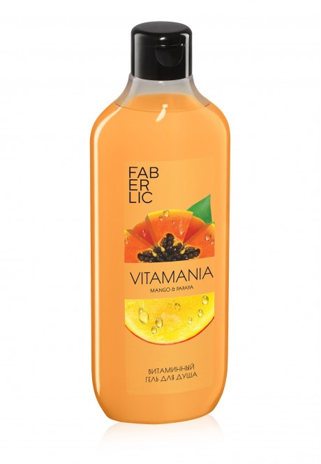 Витаминный гель для душа «Манго & Папайя» с фруктовыми кислотами серии Vitamania