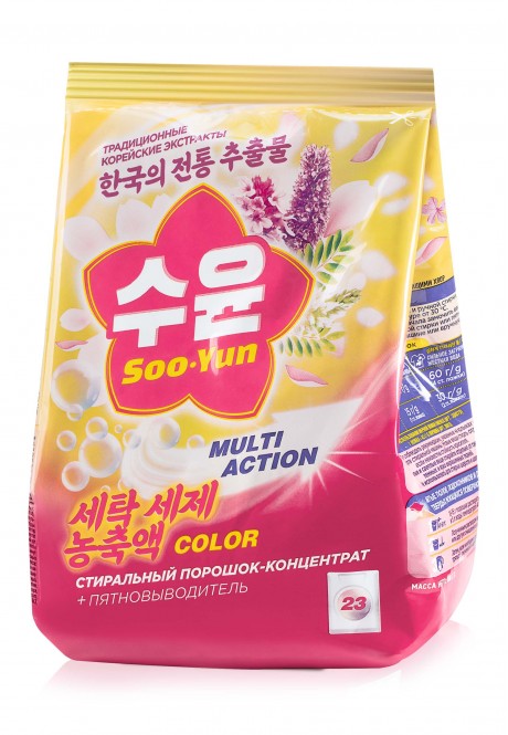 Стиральный порошокконцентрат для цветных тканей товарного знака SooYun