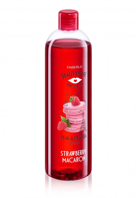 Гель для душа «Клубничный макарун» серии Beauty Café, 500 мл