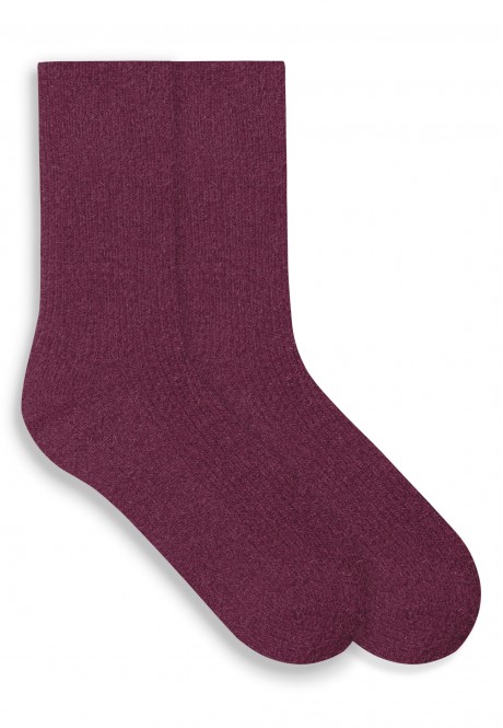 Womens Wool Socks burgundy