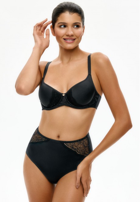 BS290 Бюстгальтер спейсер «Эссеншиал» с кружевом, цвет черный, размер 75D