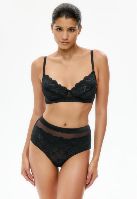 BW411 Бюстгальтер мягкая чашка на косточках, цвет черный, размер 80B