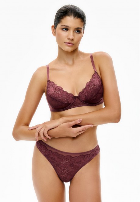 BW413 Бюстгальтер мягкая чашка на косточках, цвет марсала, размер 75B