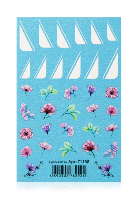 Tırnak Tasarım Stickerları Bahar Çiçekleri