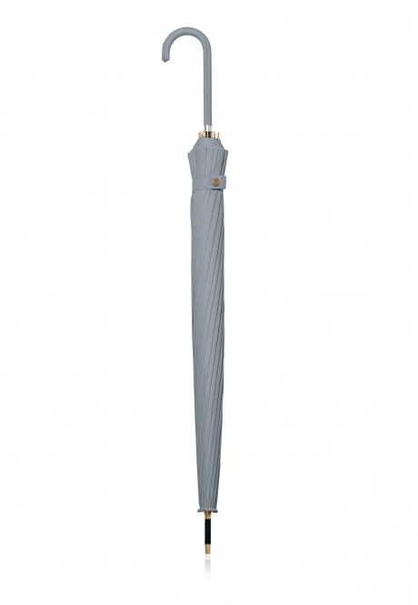 Semiautomatic cane umbrella gray