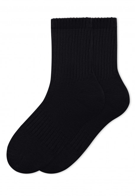 Womens Ribbed Socks Black