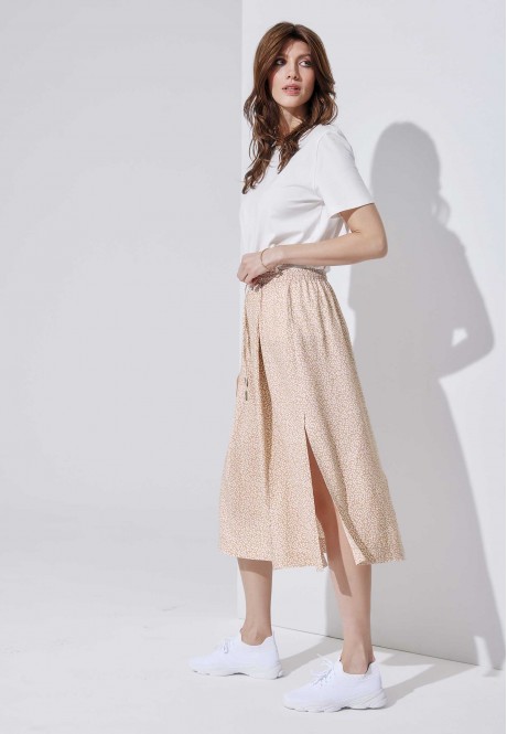 Printed Skirt Beige
