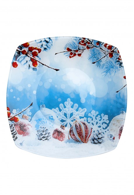 Тарелка большая, коллекция "Морозные узоры"