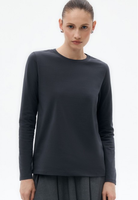 BLS113 Футболка лонгслив, цвет графитовый, размер XXL