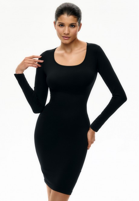 SP016 Платье-грация корректирующее, цвет черный, размер L/XL