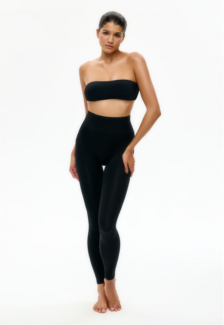 SP017 Легинсы корректирующие, цвет черный, размер  M/L