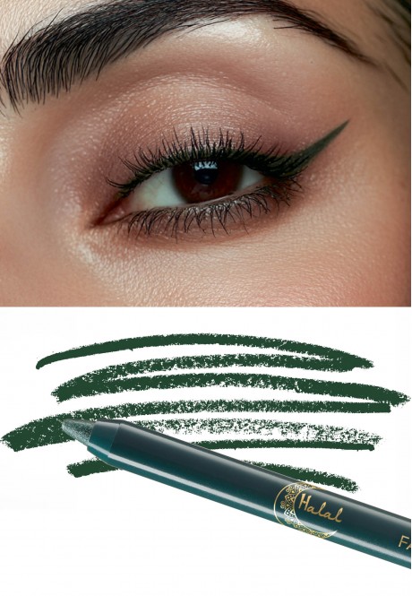 Кохль-кайал для глаз с маслами шиповника и миндаля, тон "Райский изумрудный"