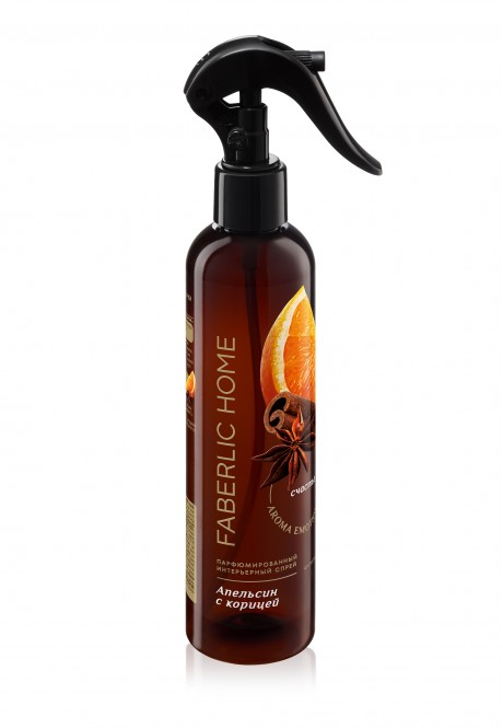 Парфюмированный интерьерный спрей Антитабак «Апельсин с корицей» товарного знака Faberlic Home