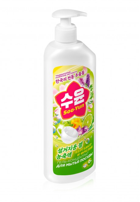 Гель-концентрат для мытья посуды «Бергамот и фрезия» товарного знака Soo-Yun