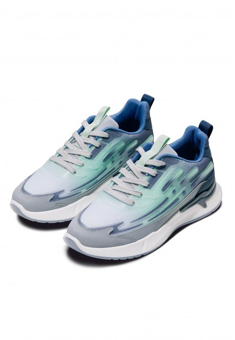 Classic Mens Sneakers gray and green