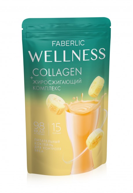 Со вкусом банана концентрат сухой для приготовления безалкогольных напитков Faberlic Wellness