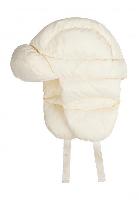 Шапка  ушанка, цвет молочный