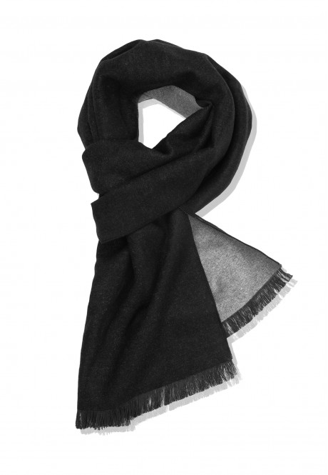 Шарф  мужской, цвет черный/ серый