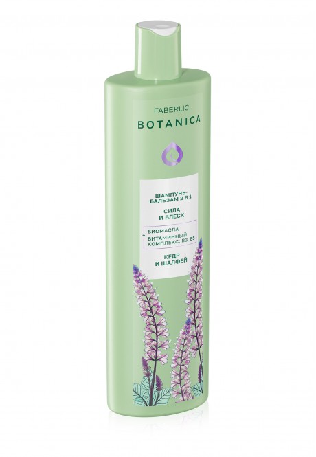 Шампунь-бальзам 2 в 1 Сила и блеск серии BOTANICA