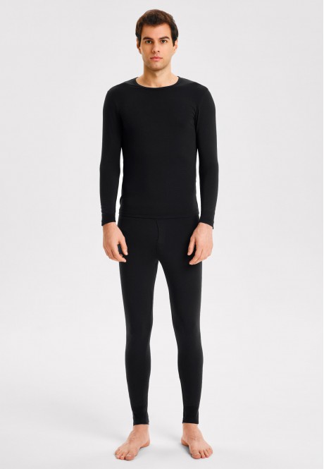 TU360 Термобелье мужское футболка лонгслив, цвет черный, размер XL