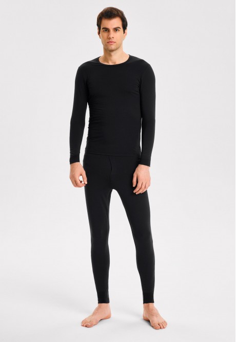 TU361 Термобелье мужское кальсоны, цвет черный, размер S