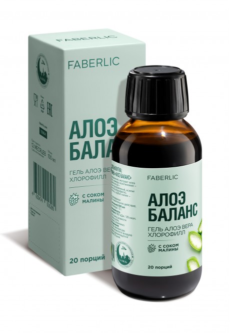 Концентрат безалкогольного напитка: питьевой гель с соком малины "АЛОЭ БАЛАНС"