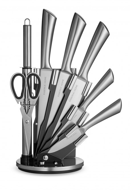 Набор кухонных ножей на подставке