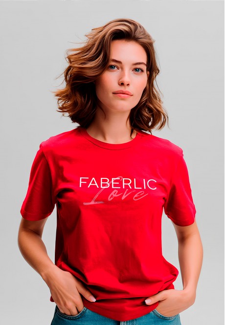 FB-T-L-02-RE0005Футболка женская, цвет красный, размер S