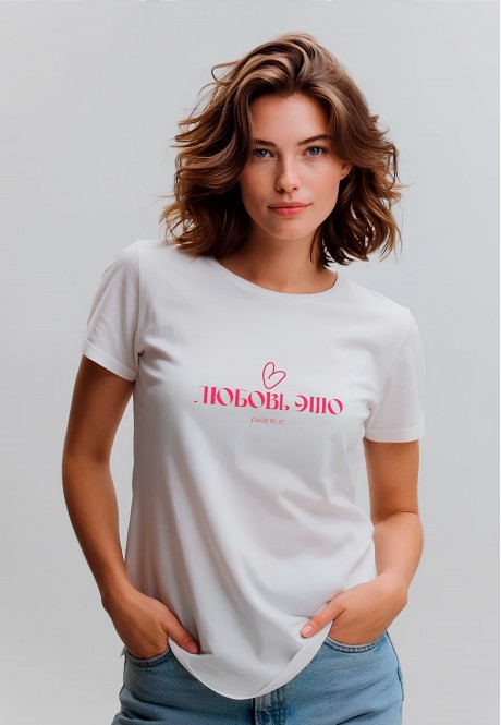 FB-T-L-02-WH0006 Футболка женская, цвет белый, размер S