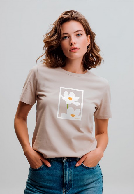 FB-T-L-02-BE0009 Футболка женская, цвет бежевый, размер XL