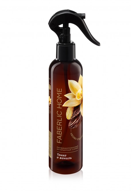 Парфюмированный интерьерный спрей «Тонка и ваниль» товарного знака Faberlic Home