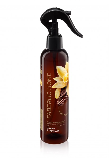 Парфюмированный интерьерный спрей «Тонка и ваниль» товарного знака Faberlic Home