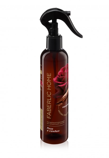 Парфюмированный интерьерный спрей «Роза и сандал» товарного знака Faberlic Home