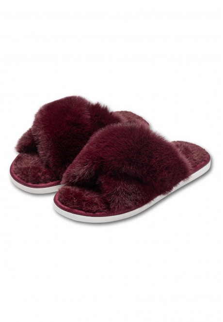 TPW044 Тапочки женские, цвет бордо, размер 40-41
