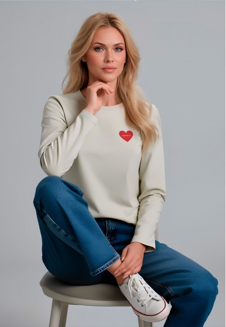 FB-LG-L-01-GB0019Лонгслив женский, цвет серо-бежевый, размер XL