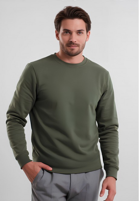SL-M-01 Свитшот-лонгслив мужской, цвет хаки, размер XL