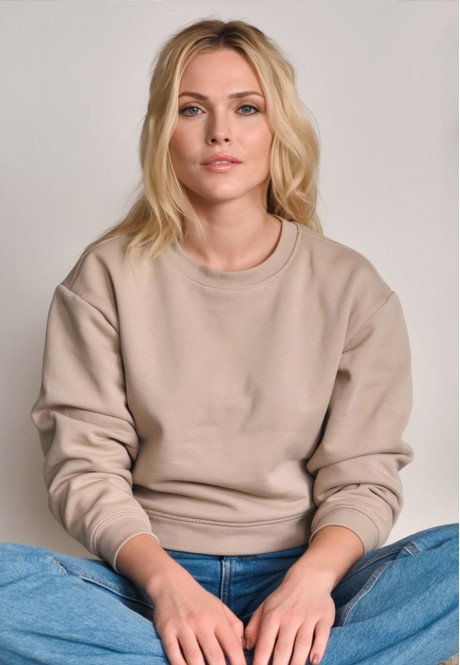 SS-L-01 Свитшот женский, цвет бежевый, размер XS