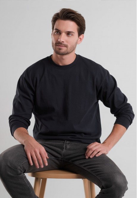 SS-M-01 Свитшот мужской, цвет черный, размер L