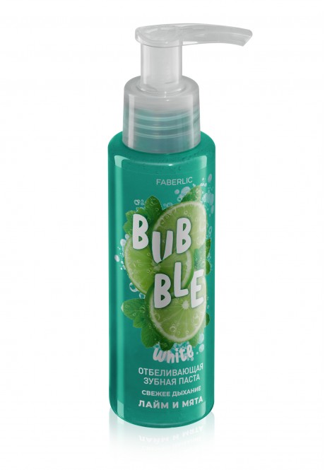 Отбеливающая зубная паста Свежее дыхание с лаймом и мятой серии Bubble White