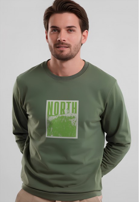 FB-SL-M-01-KH0029Свитшот-лонгслив мужской, цвет хаки, размер S