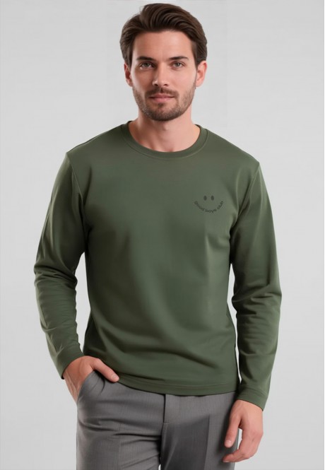 FB-SL-M-01-KH0031Свитшот-лонгслив мужской, цвет хаки, размер XL